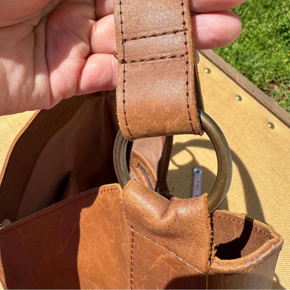 ABLE Salome Leather Hobo Bag Brown Handmade Ethiopia Slouchy Boho Shoulder - Picture 14 of 14